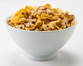 Cereal with almond clusters